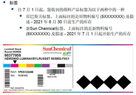 巴斯夫颜料新标签