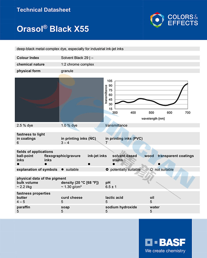 巴斯夫染料黑X55技术说明书